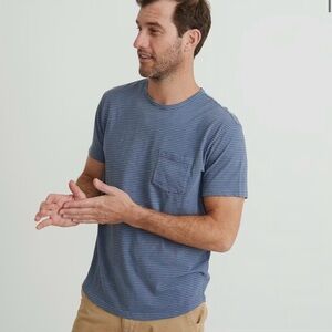 Marine Layer Men's Navy Striped Tee